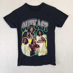 Outkast Graphic T-Shirt Mens Small Black Hip Hop Rap Tee Andre 3000 Big Boi